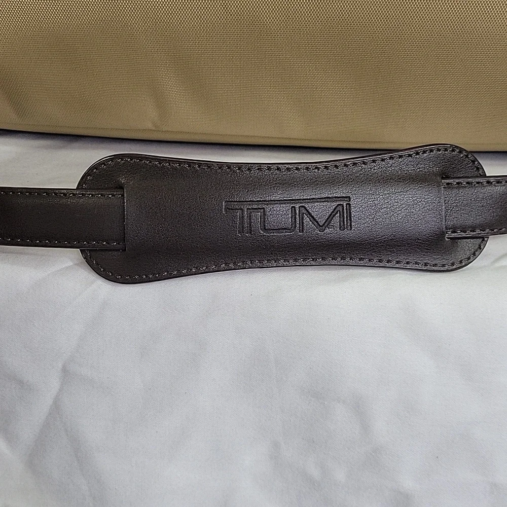 Womens Tumi Tan/Brown Nylon Leather Business Laptop Bag